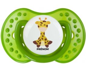 Tetine Girafe style 4 + prénom embout LOVI Dynamic personnalisée
