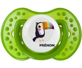 Toucan + prénom : Sucette LOVI Dynamic personnalisée