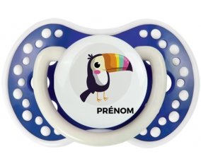 Toucan + prénom : 0/6 mois - Bleu-marine phosphorescente embout Lovi Dynamic
