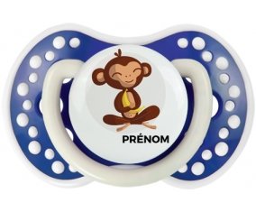 Singe style 3 + prénom : 0/6 mois - Bleu-marine phosphorescente embout Lovi Dynamic