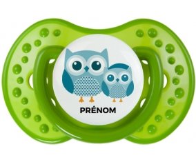 3 hiboux + prénom : Tétine LOVI Dynamic personnalisée