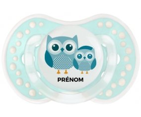 3 hiboux + prénom : 0/6 mois - Retro-turquoise-lagon classique embout Lovi Dynamic