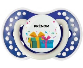 Cadeaux anniversaire style 2 + prénom : 0/6 mois - Bleu-marine phosphorescente embout Lovi Dynamic
