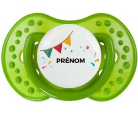Tetine Guirlande + prénom embout LOVI Dynamic personnalisée