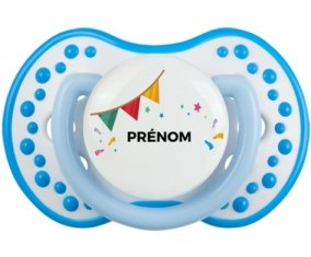 Guirlande + prénom : 0/6 mois - Blanc-bleu phosphorescente embout Lovi Dynamic