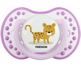 Tigre style 2 + prénom : 0/6 mois - Blanc-mauve classique embout Lovi Dynamic