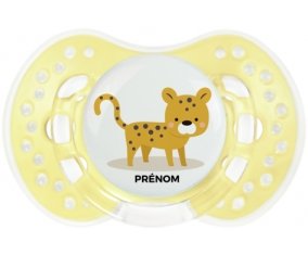 Tigre style 2 + prénom : 0/6 mois - Trendy-jaune classique embout Lovi Dynamic