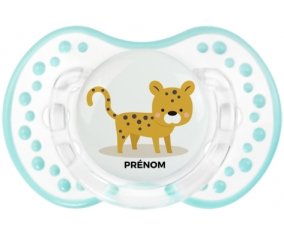 Tigre style 2 + prénom : 0/6 mois - Retro-blanc-lagon classique embout Lovi Dynamic