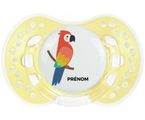 Perroquet + prénom : 0/6 mois - Trendy-jaune classique embout Lovi Dynamic