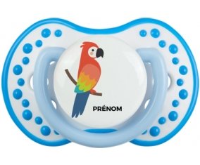Perroquet + prénom : 0/6 mois - Blanc-bleu phosphorescente embout Lovi Dynamic