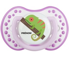Camelion + prénom : 0/6 mois - Blanc-mauve classique embout Lovi Dynamic