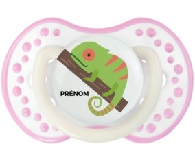 Camelion + prénom : 0/6 mois - Blanc-rose phosphorescente embout Lovi Dynamic