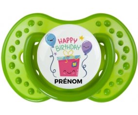 Happy birthday style 4 + prénom : Tétine LOVI Dynamic personnalisée