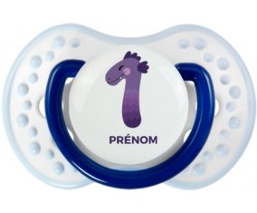 un an anniversaire style 1 + prénom : 0/6 mois - Marine-blanc-bleu classique embout Lovi Dynamic