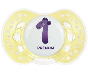 un an anniversaire style 1 + prénom : 0/6 mois - Trendy-jaune classique embout Lovi Dynamic