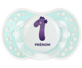 un an anniversaire style 1 + prénom : 0/6 mois - Retro-turquoise-lagon classique embout Lovi Dynamic