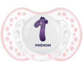 un an anniversaire style 1 + prénom : 0/6 mois - Retro-blanc-rose-tendre classique embout Lovi Dynamic