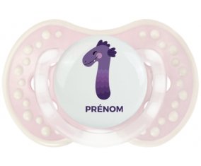 un an anniversaire style 1 + prénom : 0/6 mois - Retro-rose-tendre classique embout Lovi Dynamic