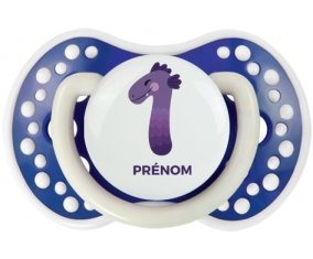 un an anniversaire style 1 + prénom : 0/6 mois - Bleu-marine phosphorescente embout Lovi Dynamic
