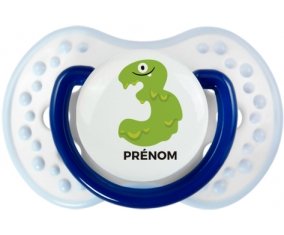 Trois ans anniversaire style 1 + prénom : 0/6 mois - Marine-blanc-bleu classique embout Lovi Dynamic