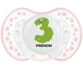 Trois ans anniversaire style 1 + prénom : 0/6 mois - Retro-blanc-rose-tendre classique embout Lovi Dynamic