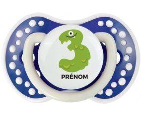 Trois ans anniversaire style 1 + prénom : 0/6 mois - Bleu-marine phosphorescente embout Lovi Dynamic