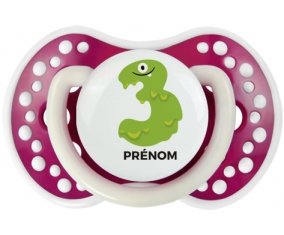 Trois ans anniversaire style 1 + prénom : 0/6 mois - Fuchsia phosphorescente embout Lovi Dynamic