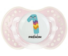 un an anniversaire style 2 + prénom : 0/6 mois - Retro-rose-tendre classique embout Lovi Dynamic