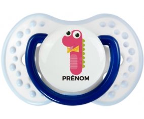 un an anniversaire style 3 + prénom : 0/6 mois - Marine-blanc-bleu classique embout Lovi Dynamic