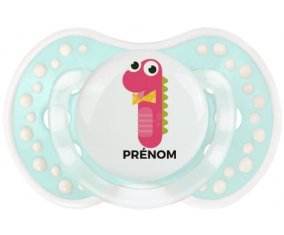 un an anniversaire style 3 + prénom : 0/6 mois - Retro-turquoise-lagon classique embout Lovi Dynamic