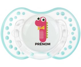 un an anniversaire style 3 + prénom : 0/6 mois - Retro-blanc-lagon classique embout Lovi Dynamic