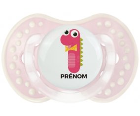 un an anniversaire style 3 + prénom : 0/6 mois - Retro-rose-tendre classique embout Lovi Dynamic