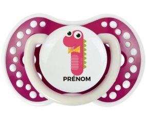 un an anniversaire style 3 + prénom : 0/6 mois - Fuchsia phosphorescente embout Lovi Dynamic