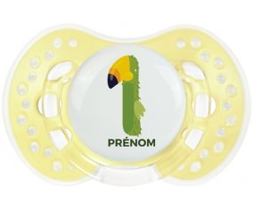 un an anniversaire style 4 + prénom : 0/6 mois - Trendy-jaune classique embout Lovi Dynamic