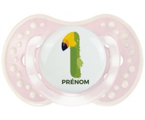 un an anniversaire style 4 + prénom : 0/6 mois - Retro-rose-tendre classique embout Lovi Dynamic