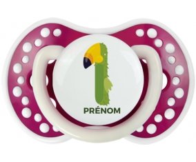 un an anniversaire style 4 + prénom : 0/6 mois - Fuchsia phosphorescente embout Lovi Dynamic