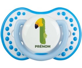 un an anniversaire style 4 + prénom : 0/6 mois - Blanc-bleu phosphorescente embout Lovi Dynamic