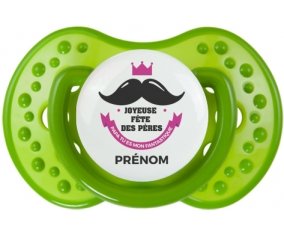 Joyeuse Fêtes des pères style 1 fille + prénom : Sucette LOVI Dynamic personnalisée