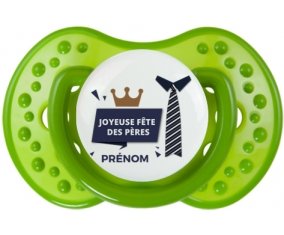 Joyeuse Fêtes des pères style 2 garçon + prénom : Sucette LOVI Dynamic personnalisée