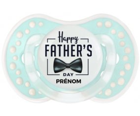 Happy father's day style 1 + prénom : 0/6 mois - Retro-turquoise-lagon classique embout Lovi Dynamic