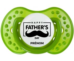 Tetine Happy father's day style 2 + prénom embout LOVI Dynamic personnalisée