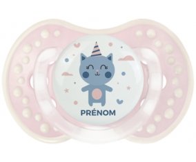 Chat anniversaire + prénom : 0/6 mois - Retro-rose-tendre classique embout Lovi Dynamic