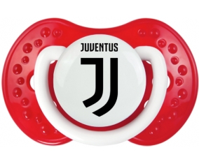 Juventus Football Club + prénom : 0/6 mois - Blanc-rouge classique embout Lovi Dynamic