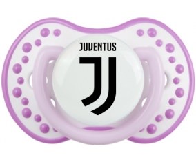 Juventus Football Club + prénom : 0/6 mois - Blanc-mauve classique embout Lovi Dynamic