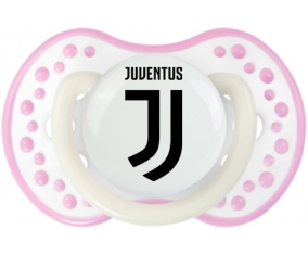 Juventus Football Club + prénom : 0/6 mois - Blanc-rose phosphorescente embout Lovi Dynamic