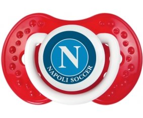 Napoli Soccer + prénom : 0/6 mois - Blanc-rouge classique embout Lovi Dynamic