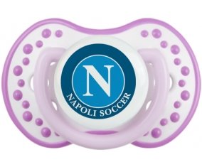 Napoli Soccer + prénom : 0/6 mois - Blanc-mauve classique embout Lovi Dynamic