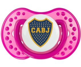 Club Atlético Boca Juniors + prénom : 0/6 mois - Rose classique embout Lovi Dynamic