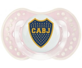 Club Atlético Boca Juniors + prénom : 0/6 mois - Retro-rose-tendre classique embout Lovi Dynamic