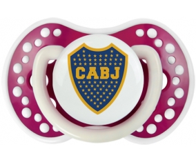 Club Atlético Boca Juniors + prénom : 0/6 mois - Fuchsia phosphorescente embout Lovi Dynamic